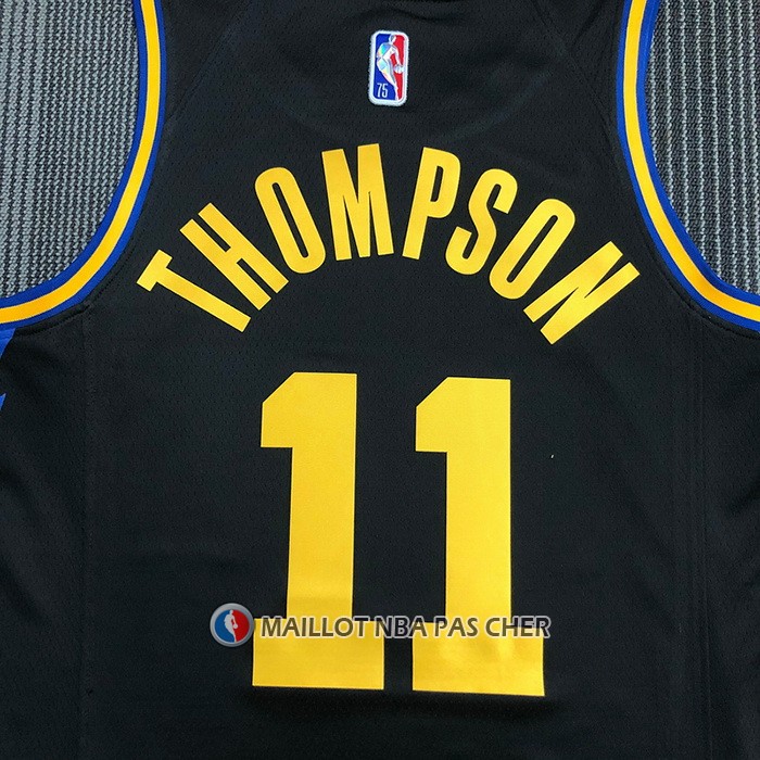 Maillot Golden State Warriors Klay Thompson NO 11 Ville 2021-22 Noir